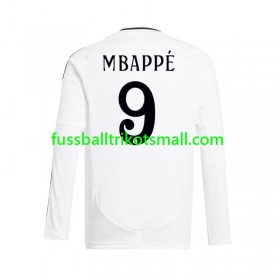 Fußballtrikots Real Madrid Kylian Mbappé 9 2024-2025 Langarm Heimtrikotsatz kaufen